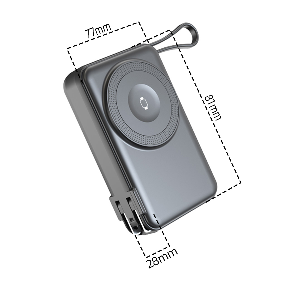 5-in-1 Multifunctional Travel Charger — 81 × 77 × 28 mm