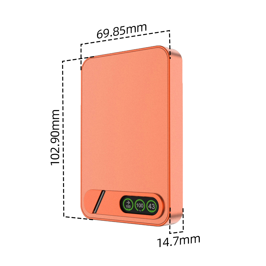 AirPower22  Magnetic Wireless Power Bank dimensions — 71mm × 45mm × 15mm