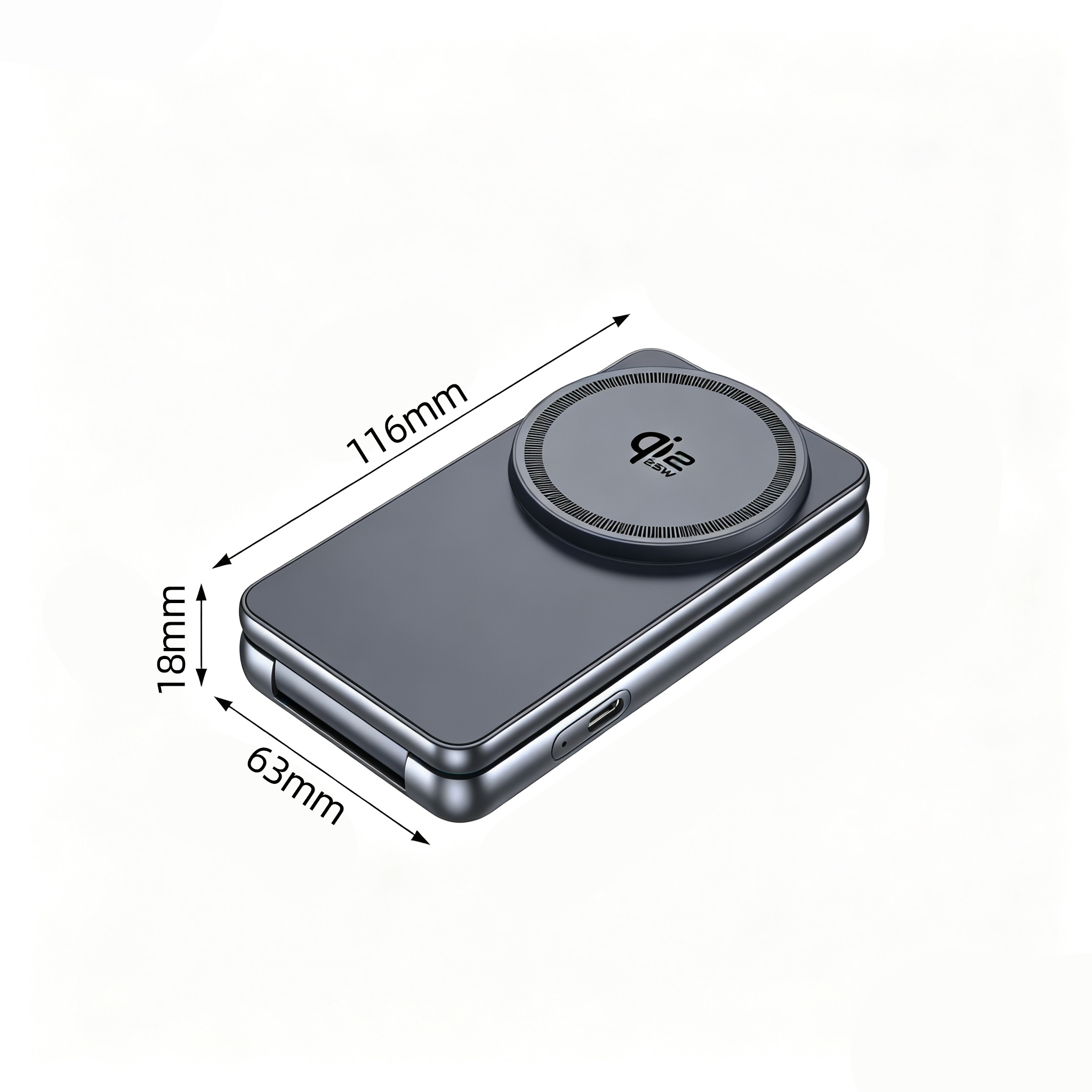 MUV KeyGo Mini Power Bank dimensions — 71mm × 45mm × 15mm
